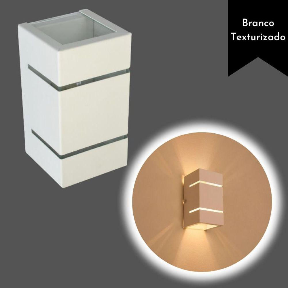Arandela 2 Focos E 2 Frisos Retangular- Soquete G9 (6203) Branco