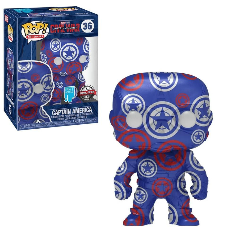 Funko Pop Marvel Civil War 36 Captain America Art Series