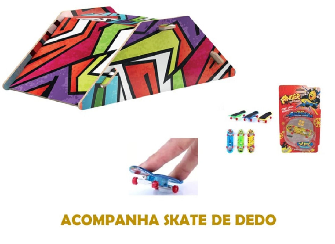 PISTA PARK C/ SKATE DEDO FUNBOX MAD. BRINCADEIRA DE CRIANÇA