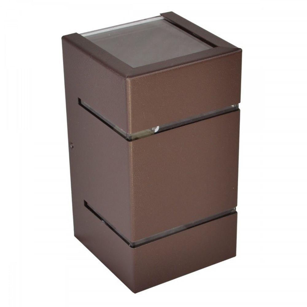 Arandela 2 Focos E 2 Frisos Retangular- Soquete G9 (il1803) Marrom