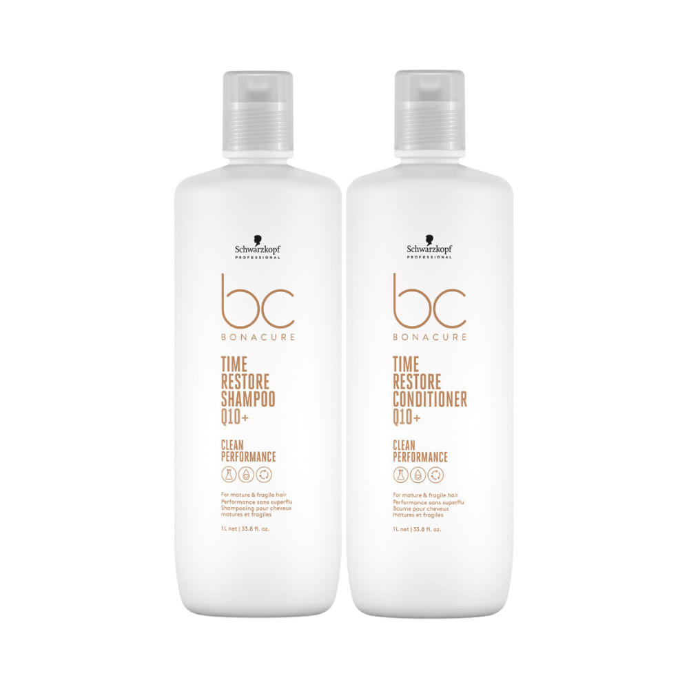 Schwarzkopf BC Clean Time Restore Q10+ Shampoo 1000ml e Condicionador 1000ml