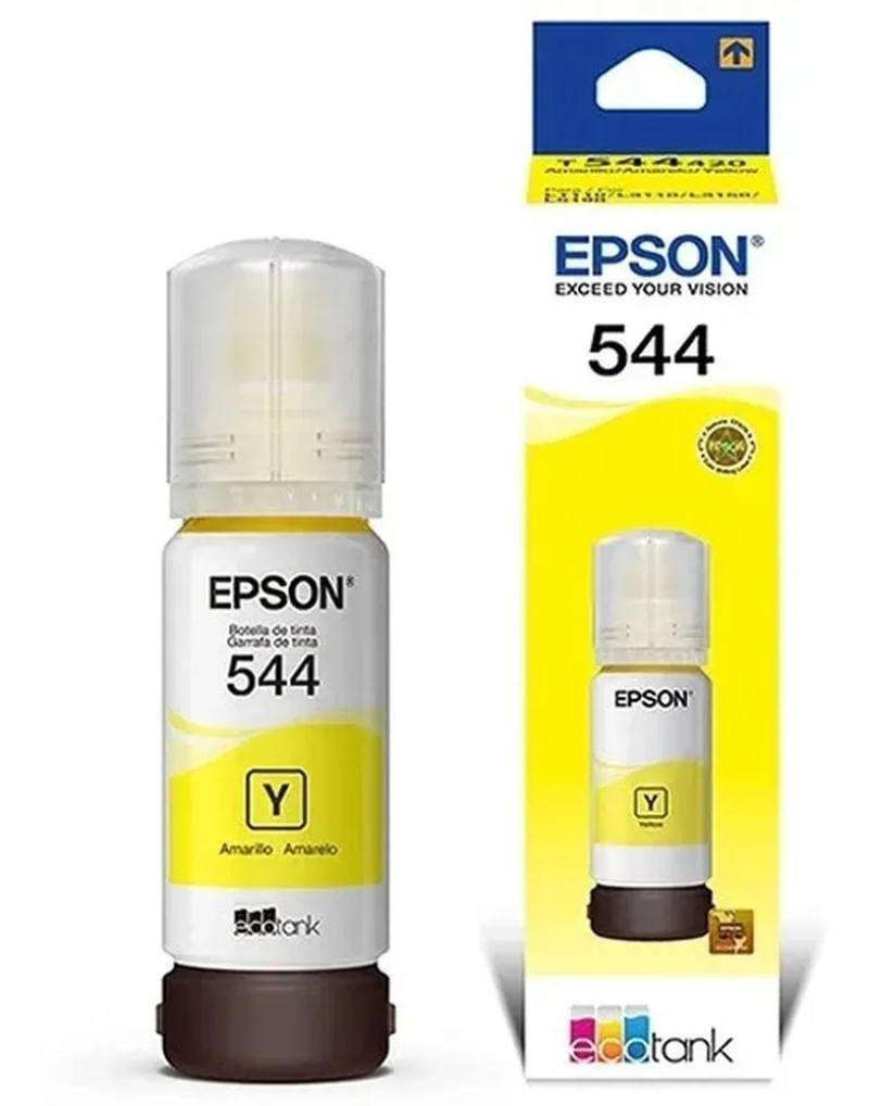 Refil Tinta Epson Ecotank T544 Amarelo - T544420