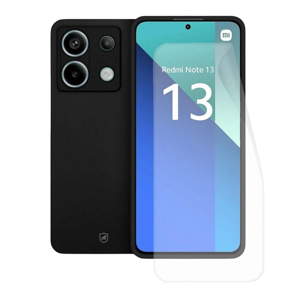 Kit Capa Silicon Veloz e Película Hydrogel HD para Xiaomi Redmi Note 13 - Gshield