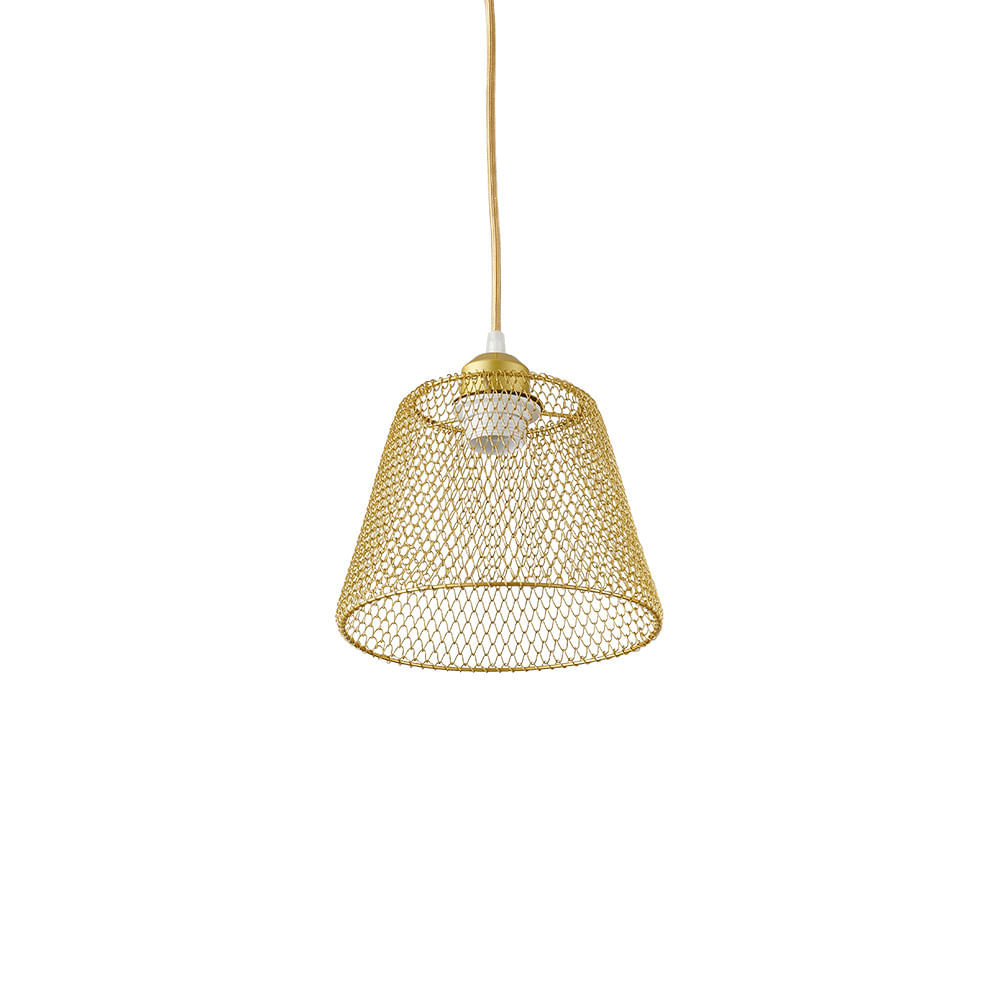 Lustre Pendente Nordecor Teol 2603 Dourado E27 Bivolt