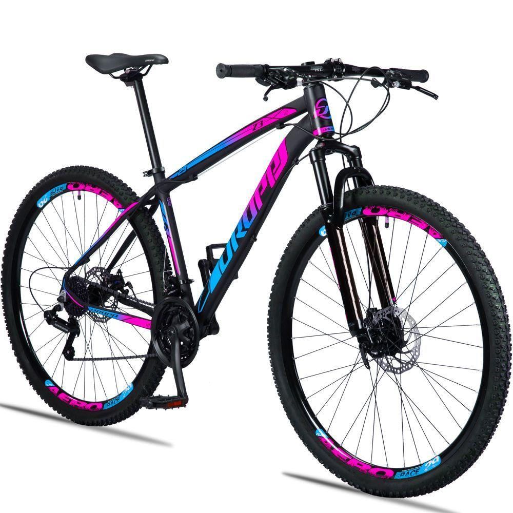 Bicicleta Aro 29 Dropp Z3 H Alumínio Câmbio Shimano 24v Freio A Disco Hidráulico 21 Preto+azul