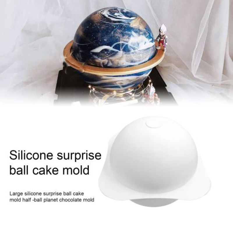 Molde de Silicone Semicircular para Bolos Surpresa