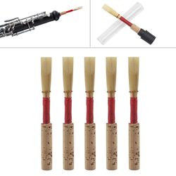 5 peças de palhetas de oboé com bocal macio e chave C