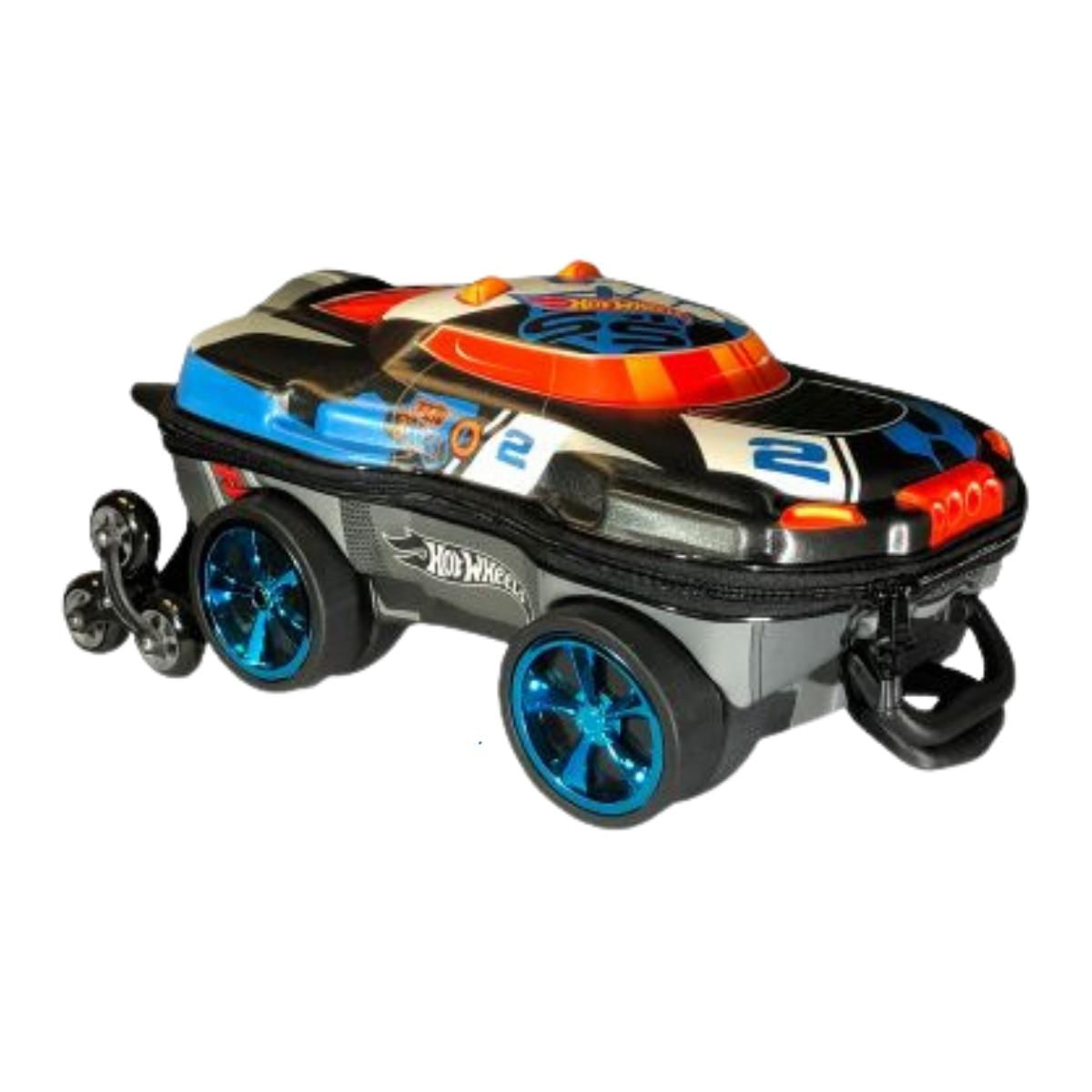 Mochila Com Rodas 3D Hotwheels Terrain Storm  Preto - MaxToy