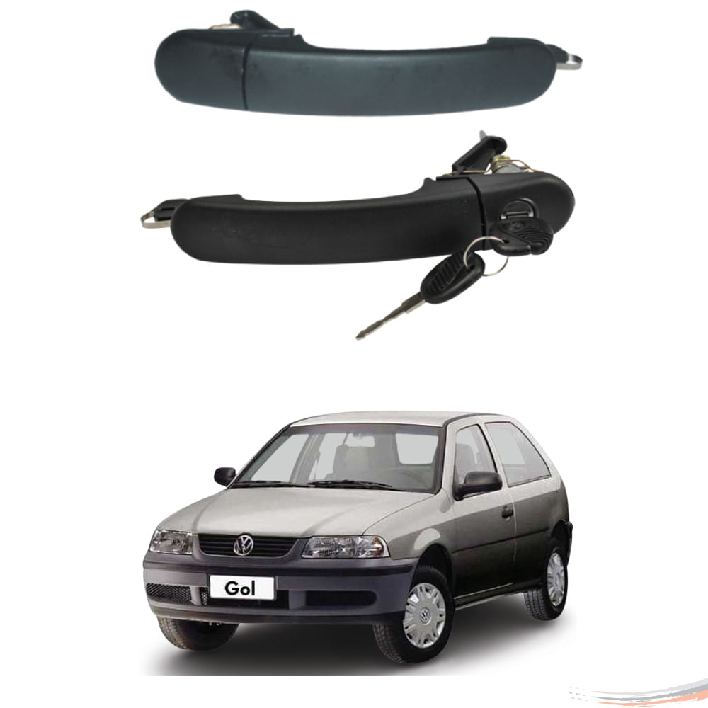 Par Maçaneta Ext Preto C/ Chave Gol G3 Special 99 a 05 2 Pts