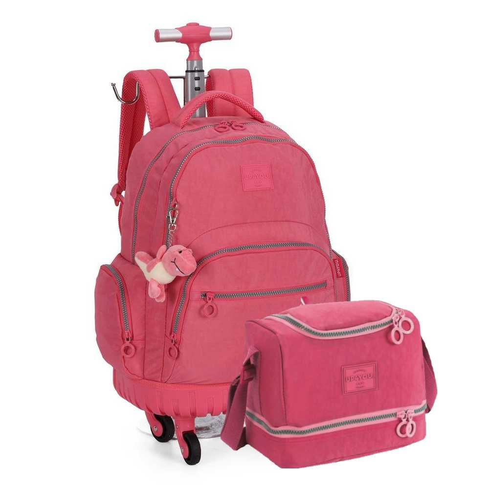 Kit Mochila de Rodinha e Lancheira Crinkle Up4You Ref.47157