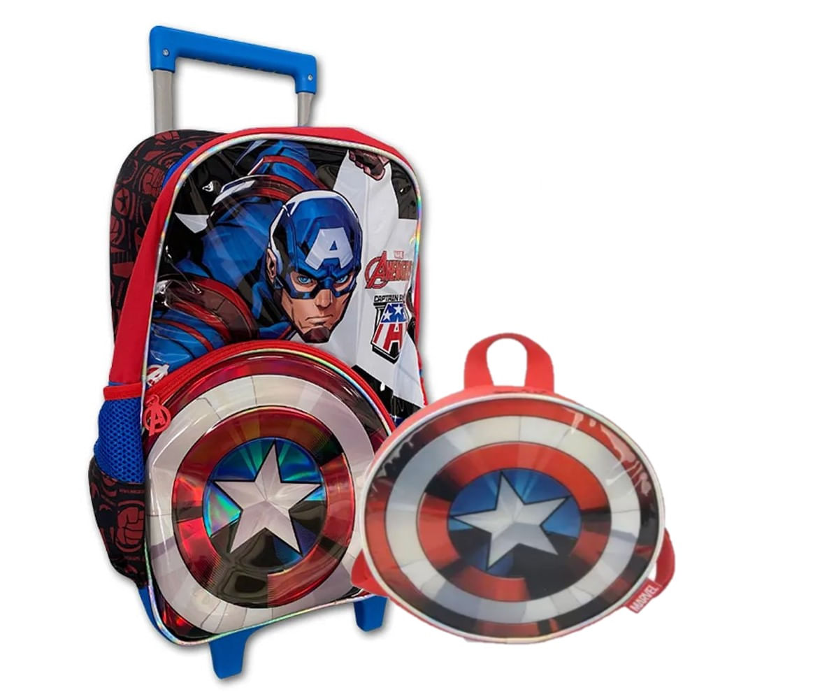 Kit Mochila de Rodinha Vingadores Ref.38062