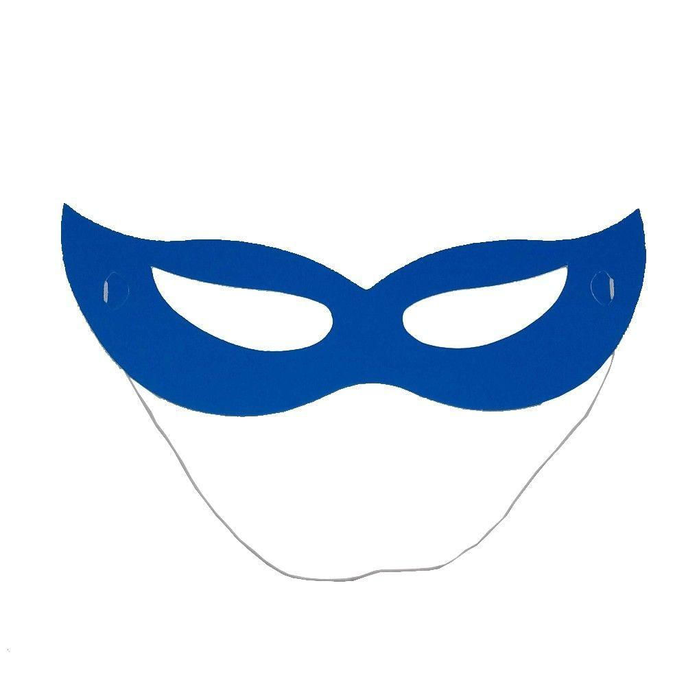 Máscara De Carnaval Azul Neon - 12 Unidades