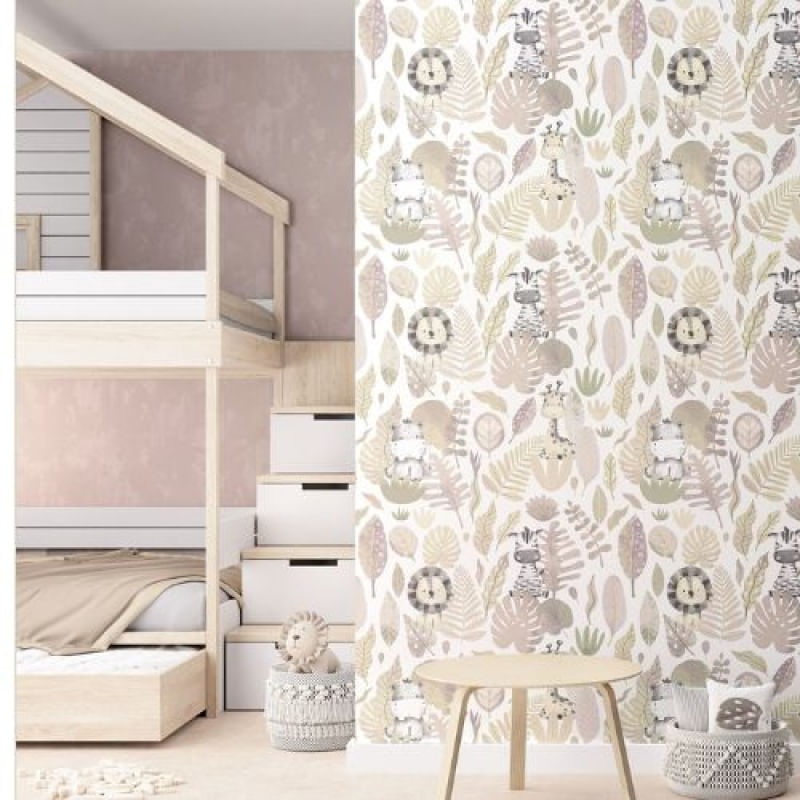 Papel de Parede Happy Infantil Branco 14838