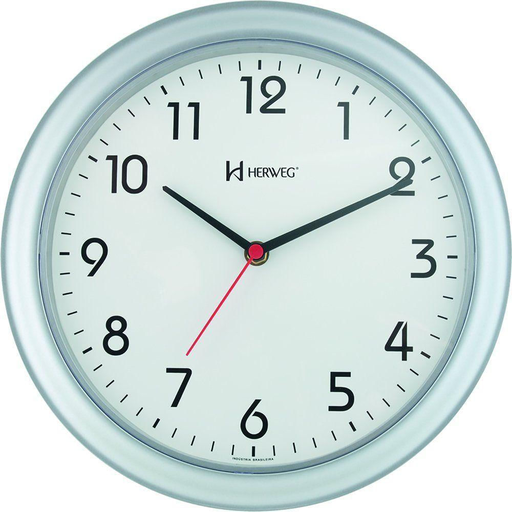 Relógio De Parede Quartz 28 Cm Prata - Prata