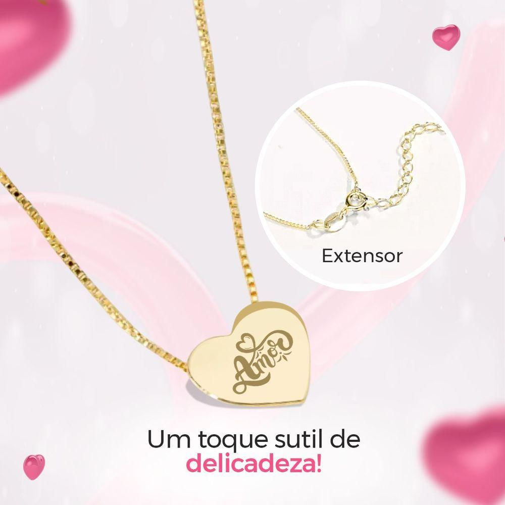 Caixa Colar Coração Amor Presente Casual Edição Limitada