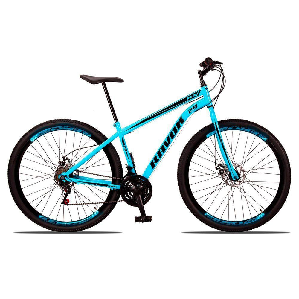 Bicicleta Bike Aço 21 Marchas Aro 29 Azul Celeste