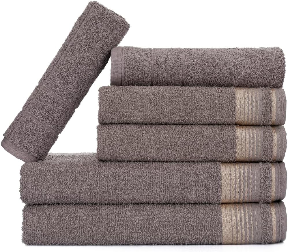Jogo de Toalhas Luxury Soft Beka 360 g/m² 2 Banho + 2 Rosto + 2 Piso Luxo Cinza