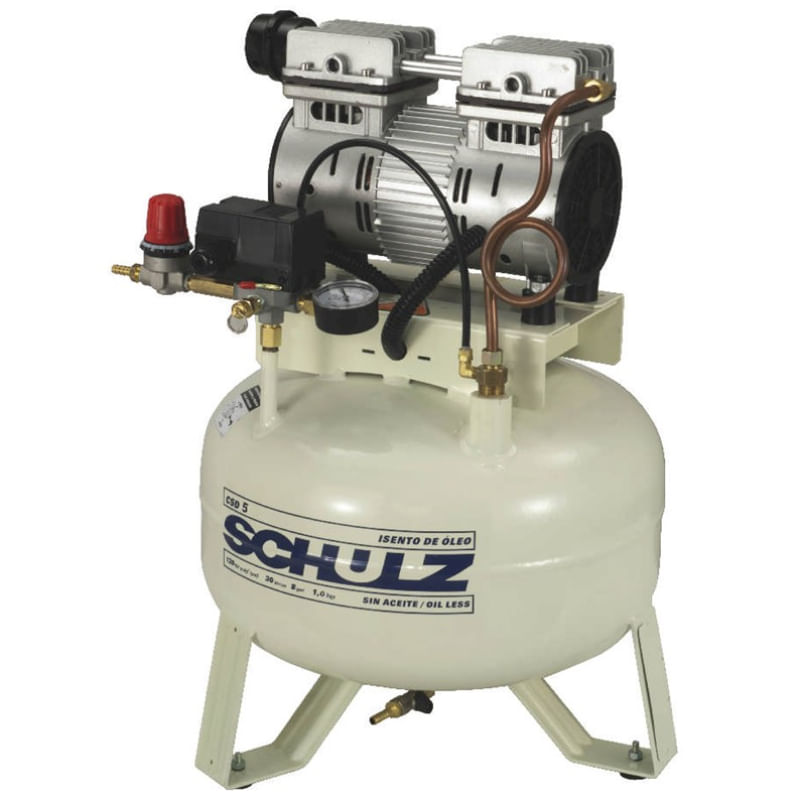 Compressor Schulz CSD 5 30 Litros 120 Libras 1 cv 110v Isento De Óleo