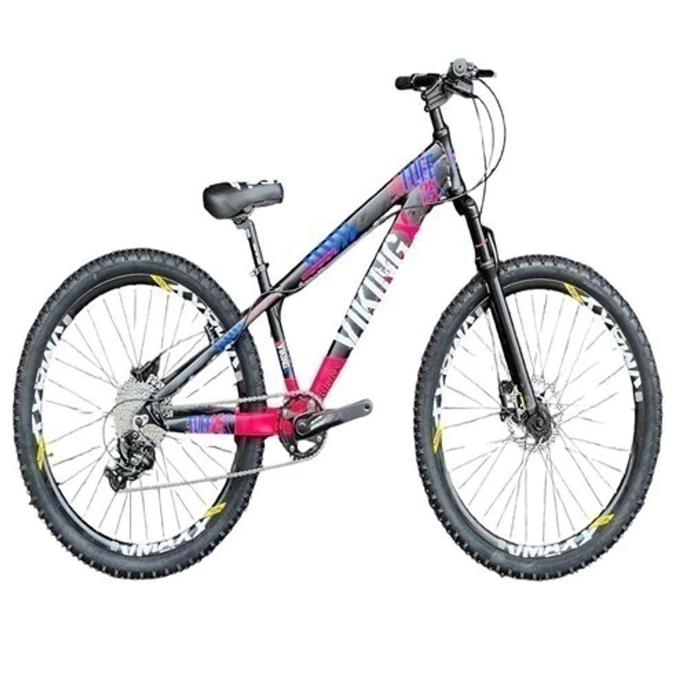 Vikingx Tuff 25/30 Preto Rosa Whelling Single Freio Hidraulico Vmaxx Liso Com Suspenão Mecanica