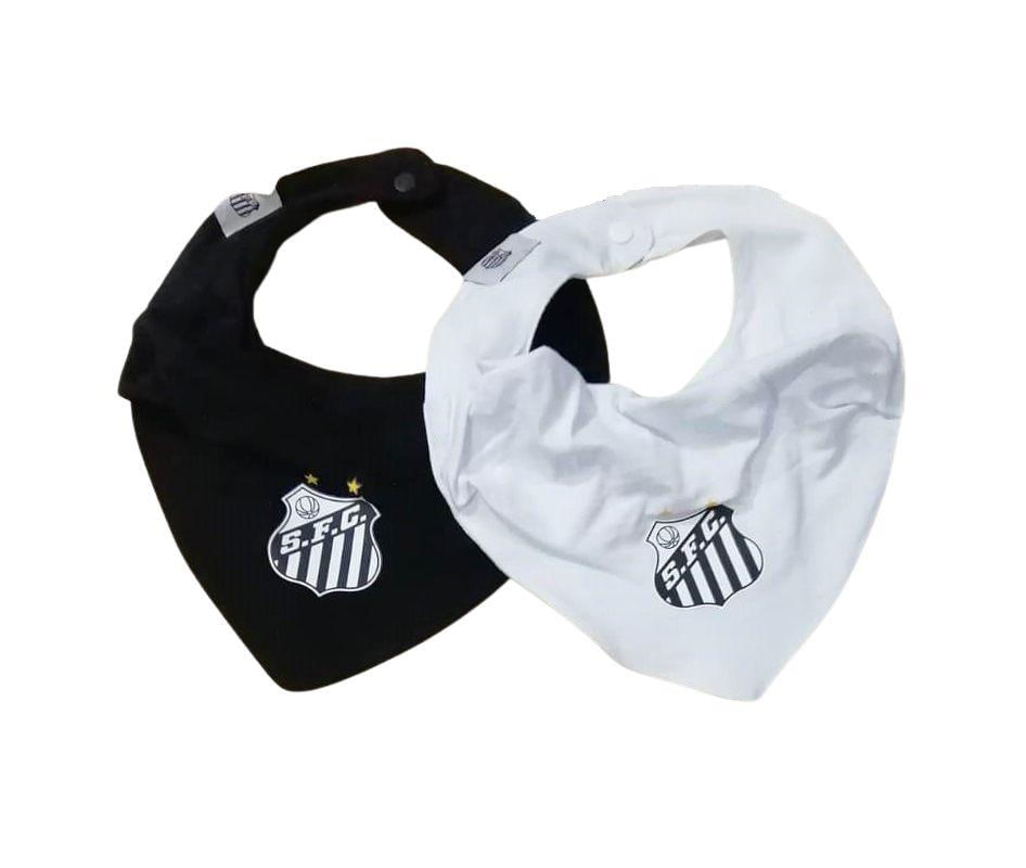 Kit Babador Bandana Santos Preto e Branco Oficial