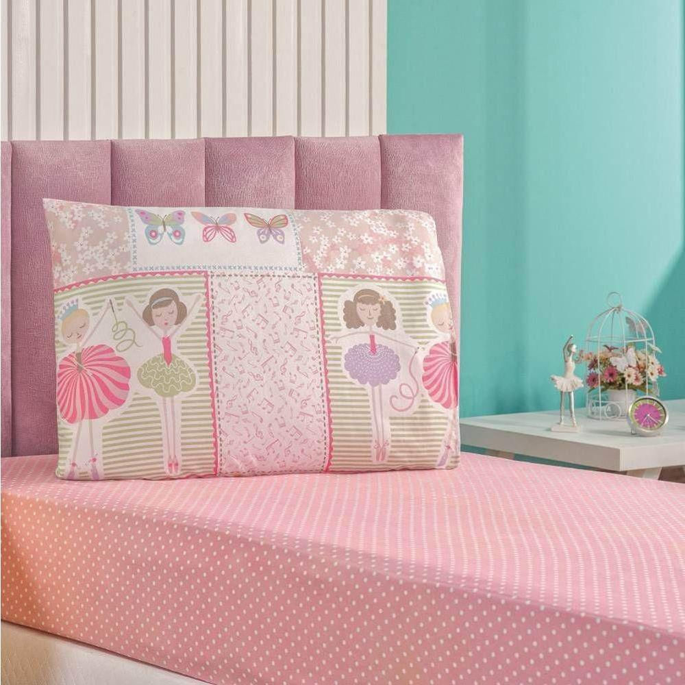 Jogo De Lençol Solteiro Bouti Kids Infantil Estampado 2 Peças Ballet