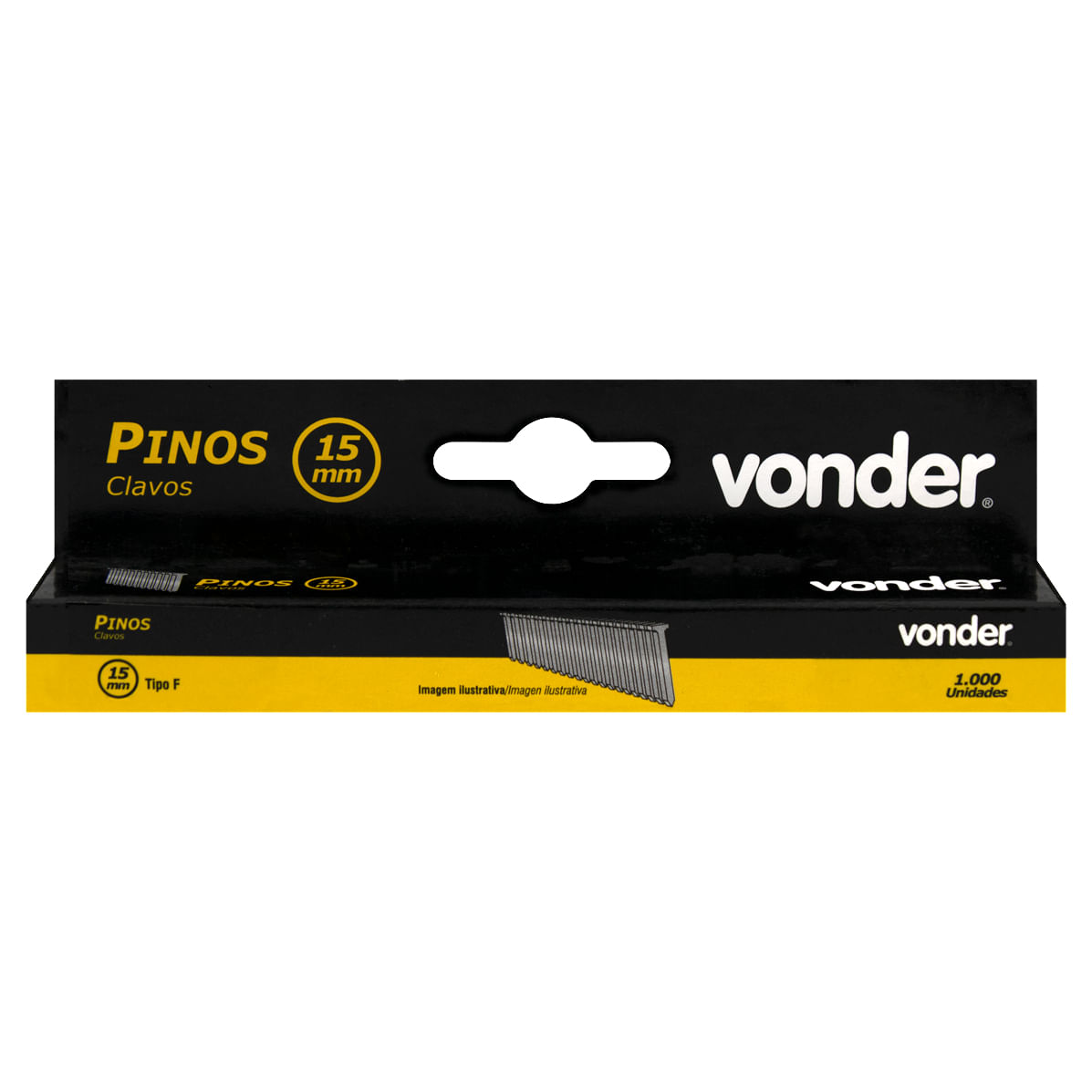 Kit 3000 Pinos 15mm Para Grampeador Elétrico Vonder Gpe916