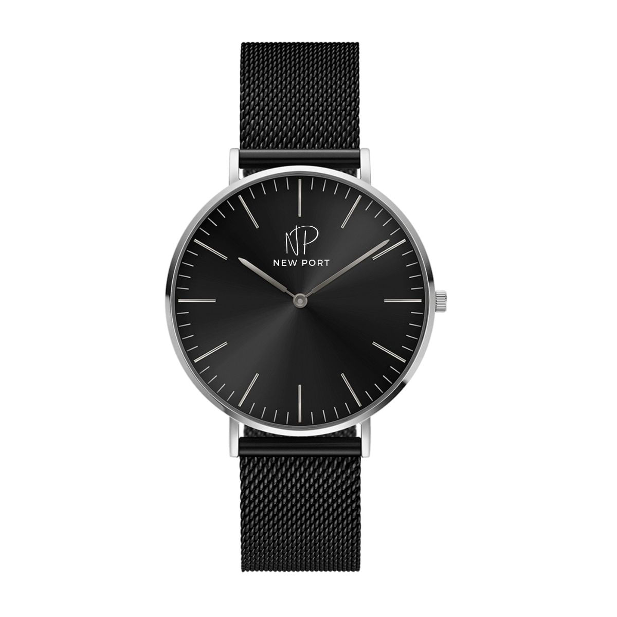 Relógio Masculino De Pulso Analógico New Port 40mm Preto