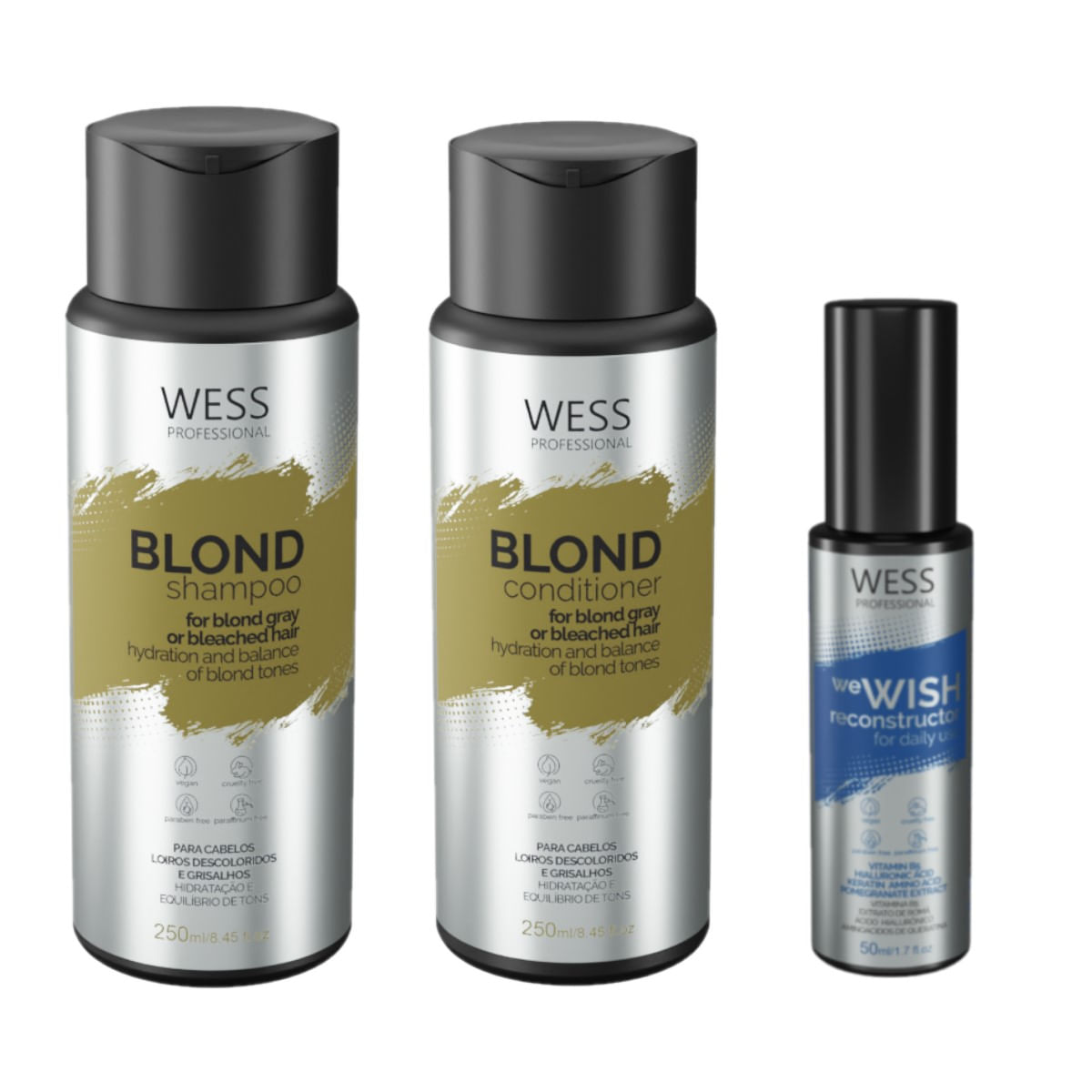 Kit Wess Blond SH 250ml + Cond 250ml  + We Wish 50ml