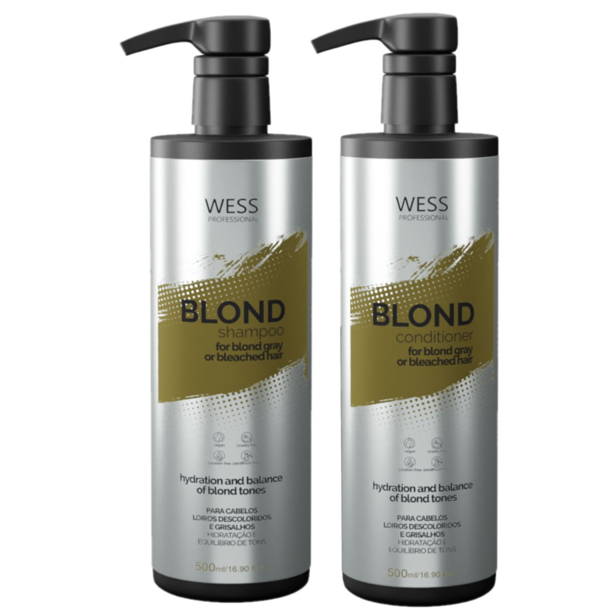 Kit Wess Blond Shampoo 500ml + Condicionador 500ml