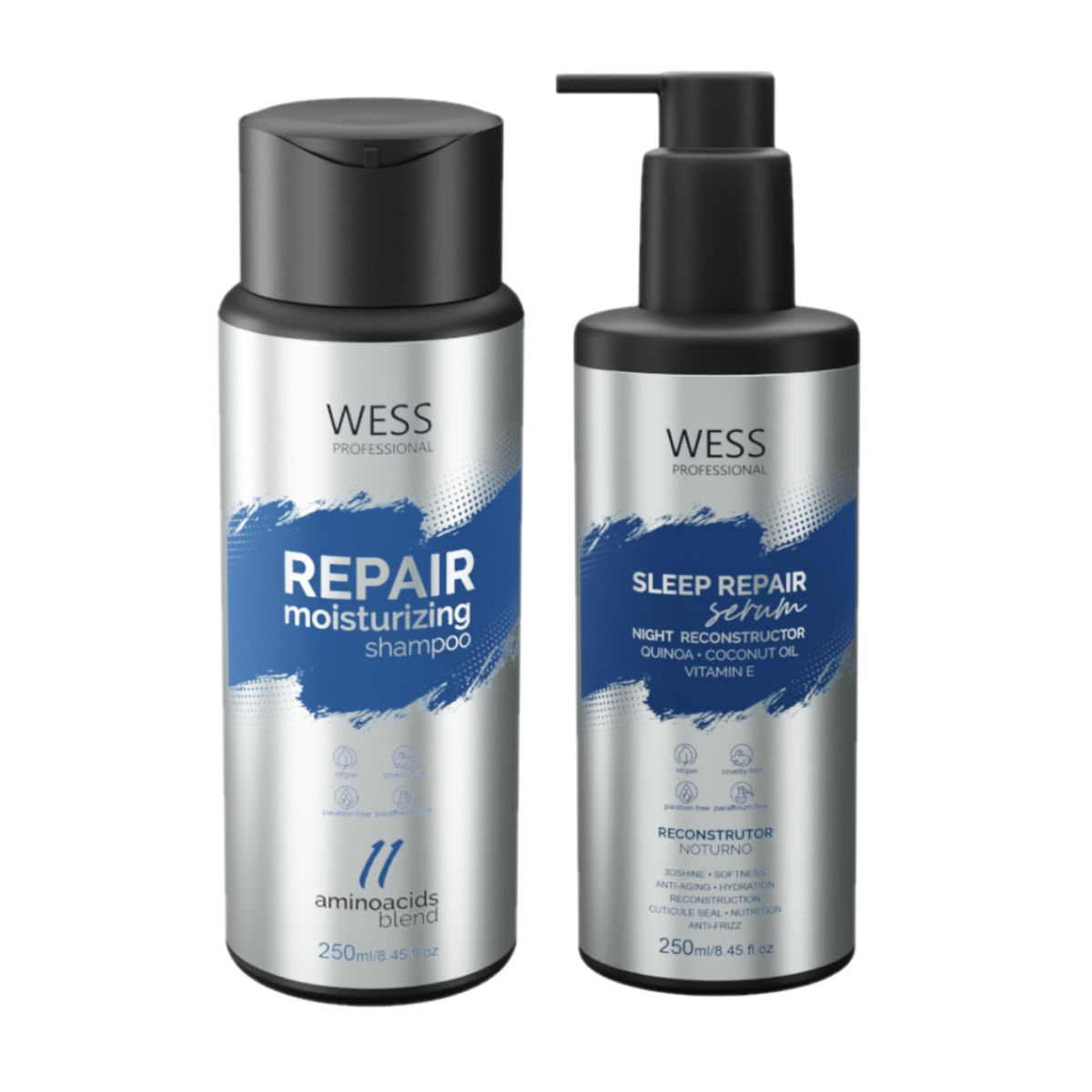 Kit Wess Repair Shampoo 250ml + Sleep Repair 250ml