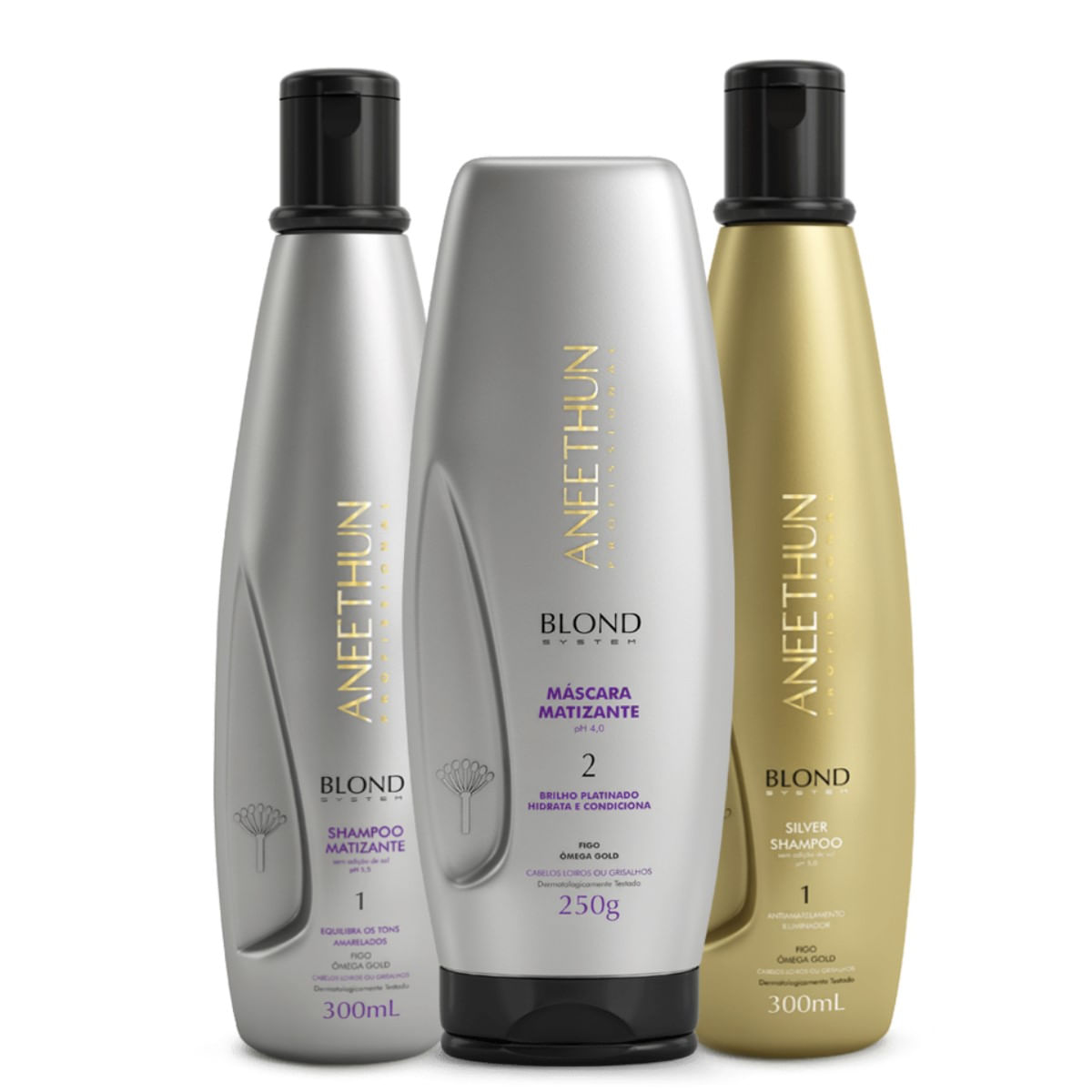 Kit Aneethun Blond System SH M.+ Mask M. + SH Silver 300ml