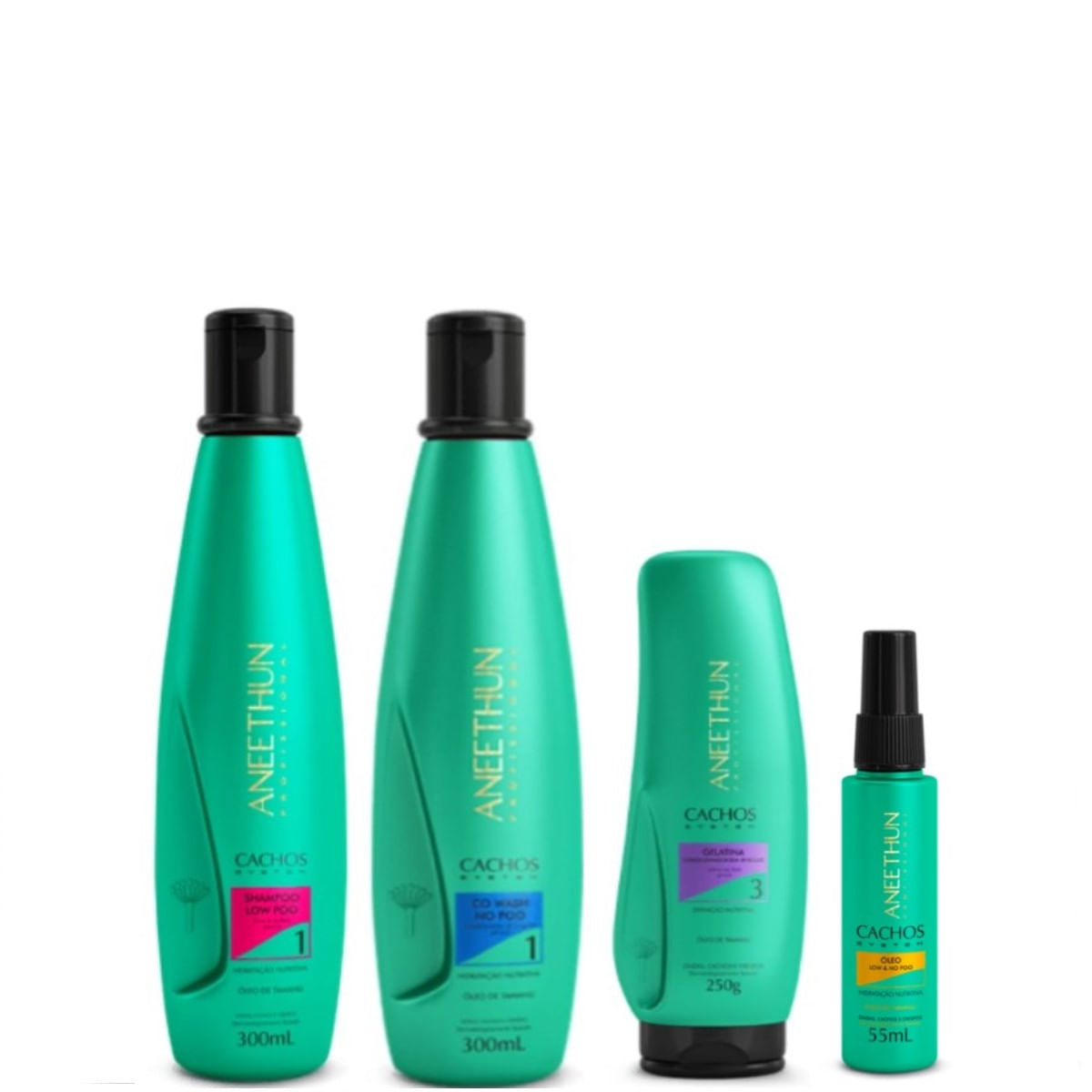 Kit Aneethun Cachos System SH+CD 300ml+Gelatina250g+Óleo55ml