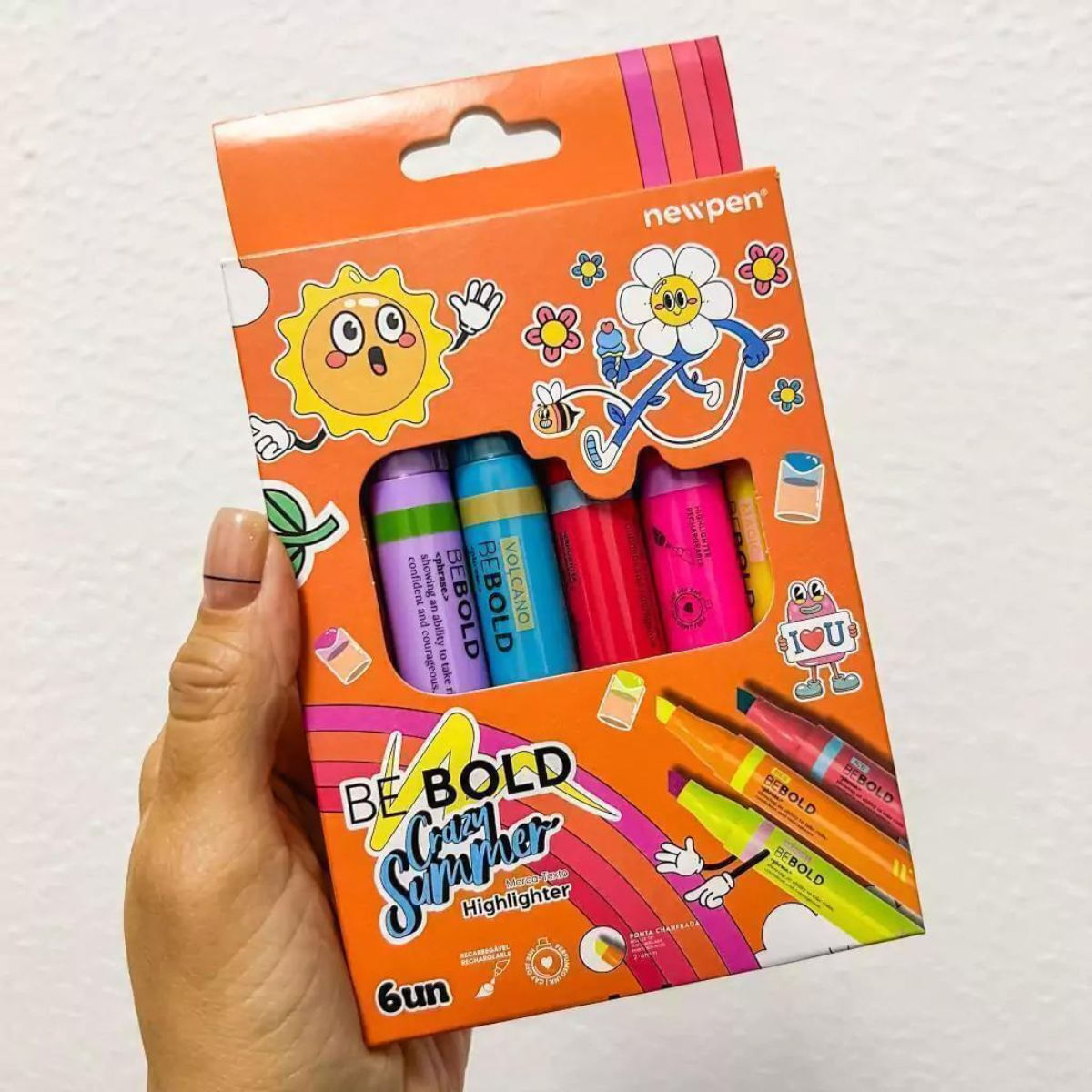 MARCA TEXTO BE BOLD CRAZY SUMMER - 6 CORES  - NEWPEN