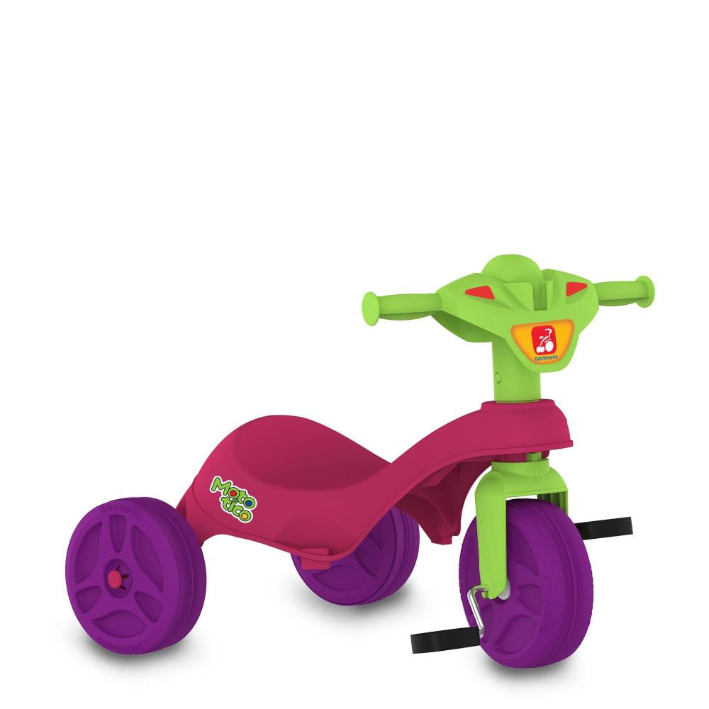 Motoca Passeio e Pedal Rosa - Bandeirante