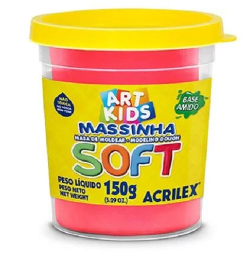 Massa de Modelar Soft Acrilex Vermelho 150g