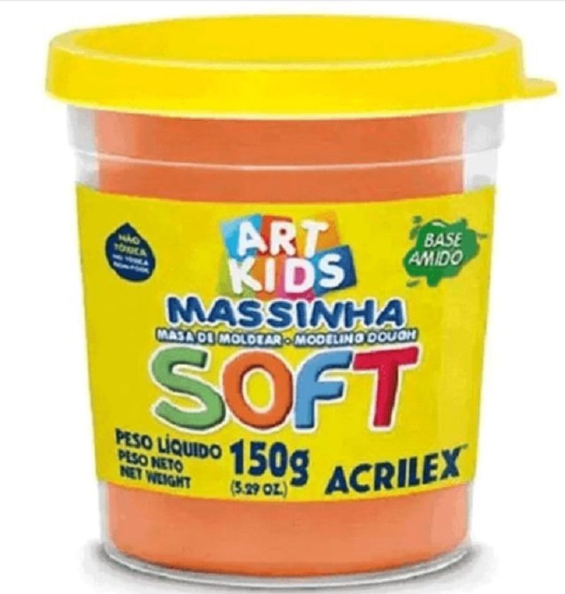 Massa de Modelar SOFT - LARANJA - 150g - ACRILEX