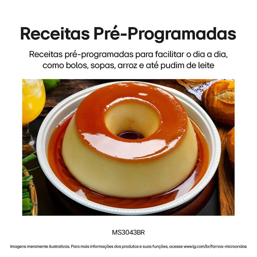 Forno Micro-Ondas LG MS3043BR com Função Manter Aquecido e Limpa Fácil Prata Prata / 220V