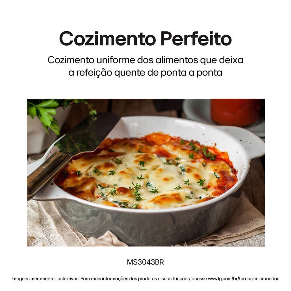 Forno Micro-Ondas LG MS3043BR com Função Manter Aquecido e Limpa Fácil Prata Prata / 220V