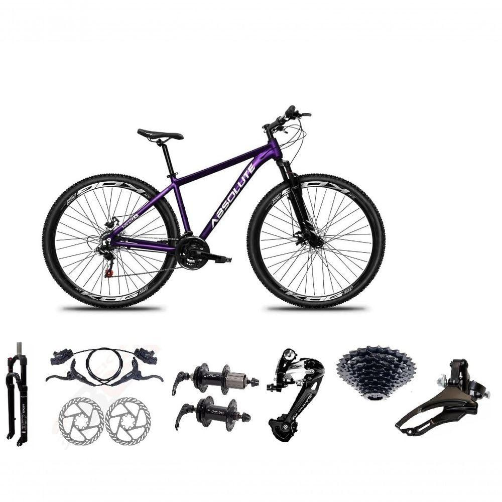 Bicicleta Aro 29 Absolute Nero 5 Freio Hidráulico K7 27v Garfo Com Trava - Roxo Tam.17