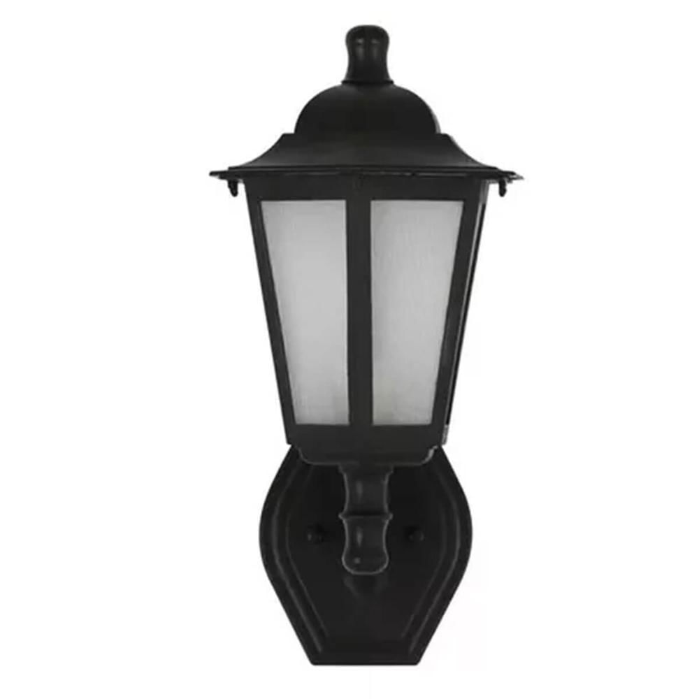 Kit 12 Arandelas Externas Gregas Retrô Luminárias Pretas de Parede Dital Jardim Muro