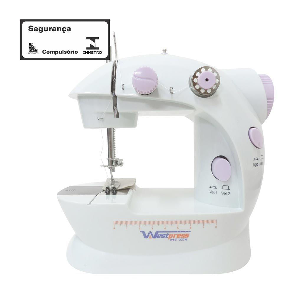 Mini Máquina De Costura Branca West-222n - Westpress
