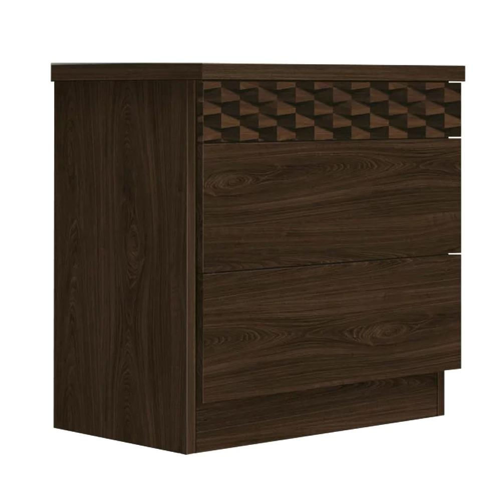 Mesa de Cabeceira 3 Gavetas Murano Box F08 Nocciola - Mpozenato