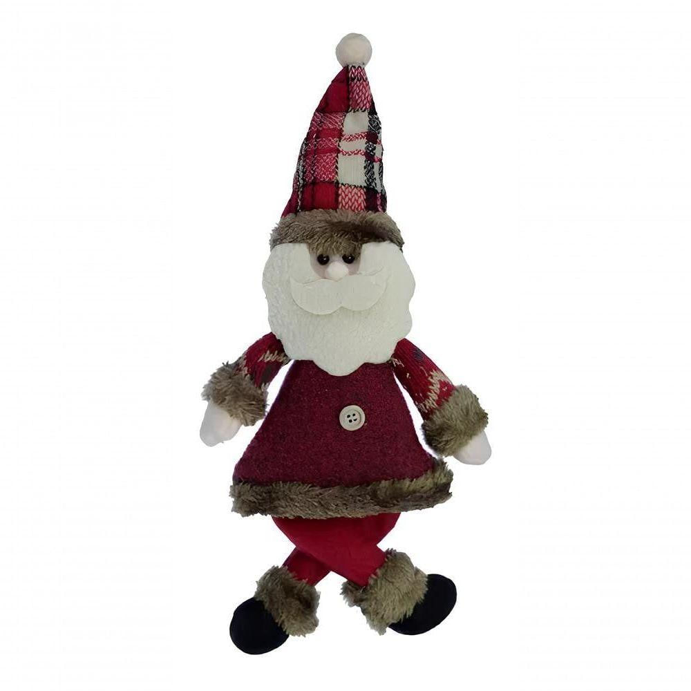 Kit 2 Pendente Boneco Papai Noel árvore Natal Tecido De 30cm