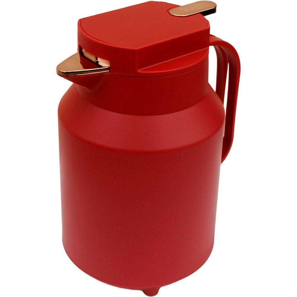 Garrafa Térmica De Mesa Vermelha Chimarrão Café Leite 1,5l