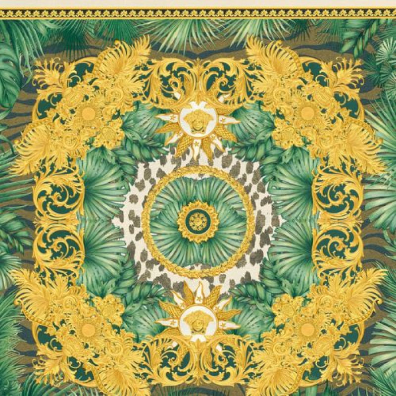 Papel de Parede Versace V Arabesco Colorido 387034