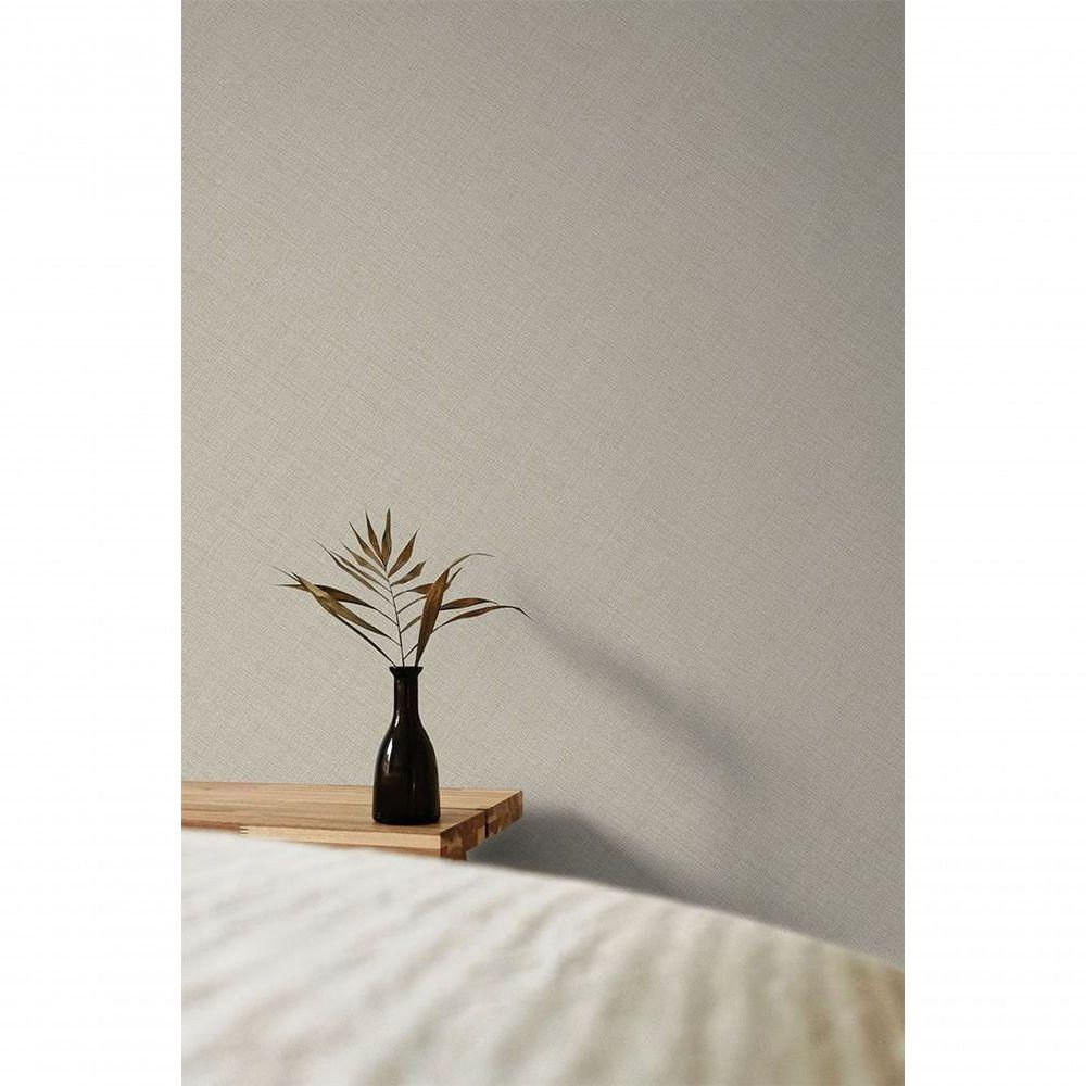 Papel De Parede Maison Aspecto Têxtil Bege Mn1002