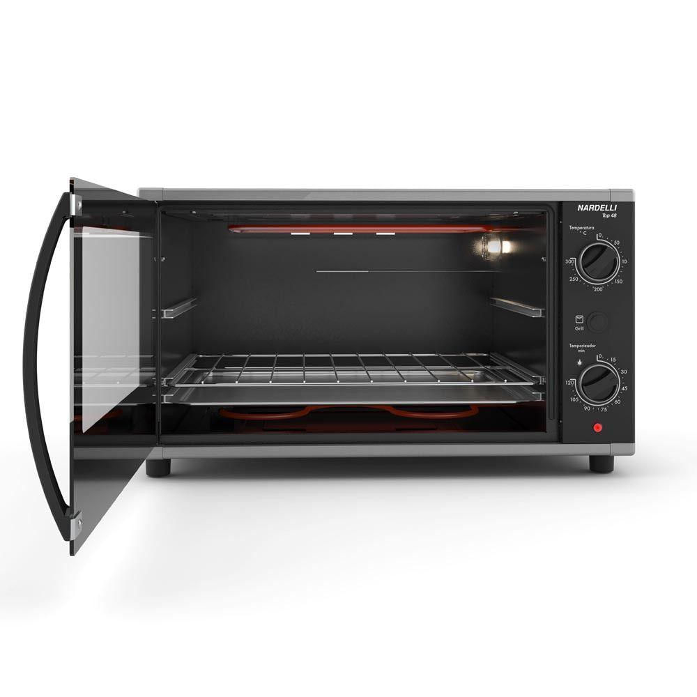 Forno Elétrico 48L Fogatti Top Black Preto 110V
