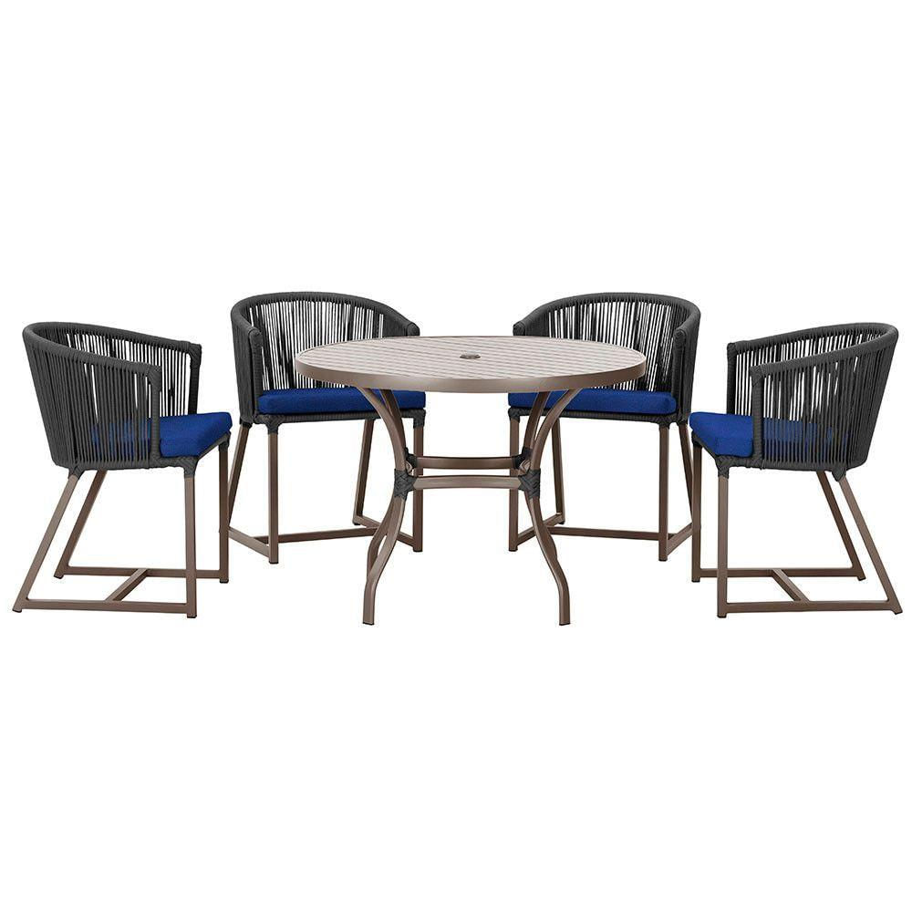 Mesa Com 4 Cadeiras E Noronha Estofado 10 Trama Original Preto