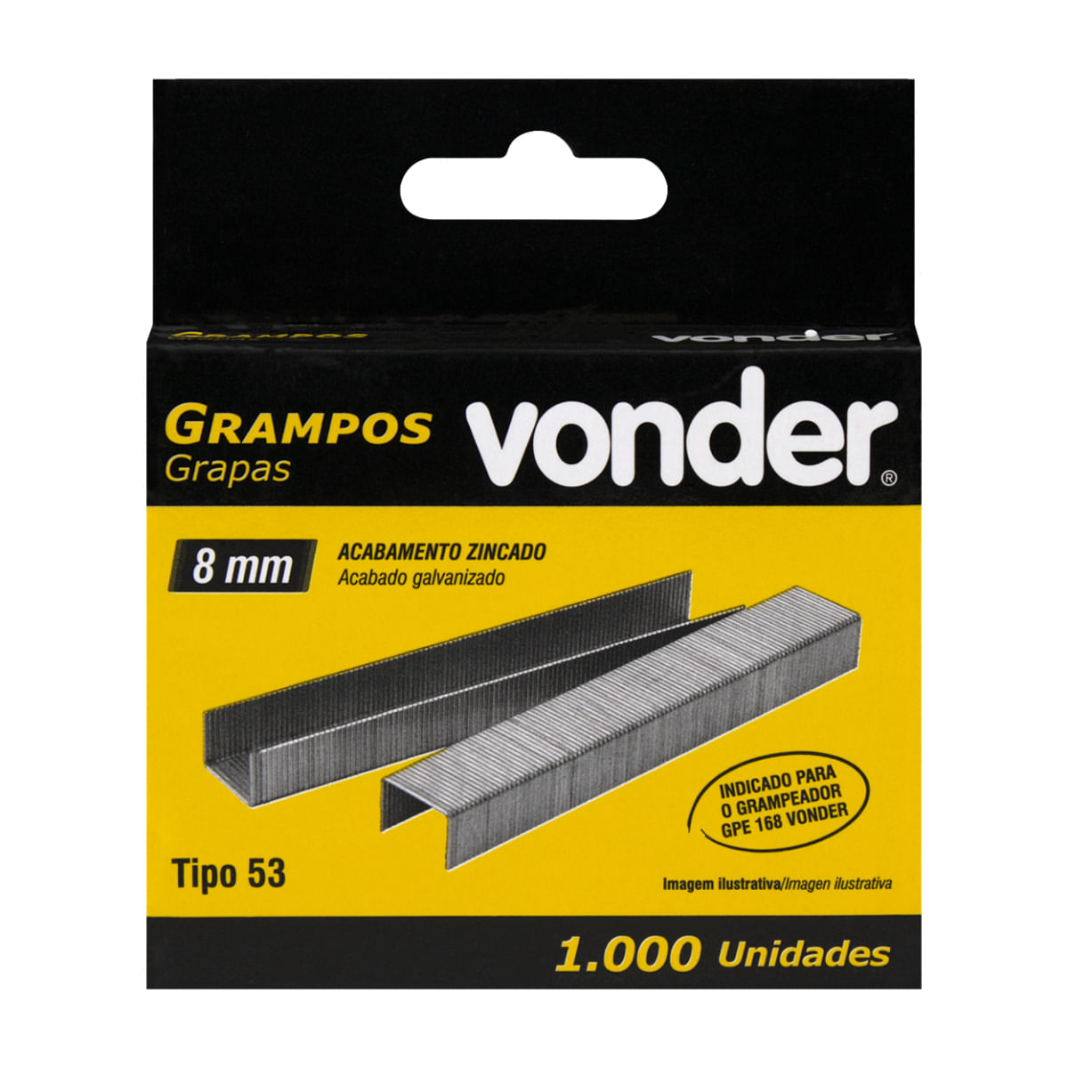 Kit 3000 Grampos 8mm Para Grampeador Elétrico Vonder Gpe168