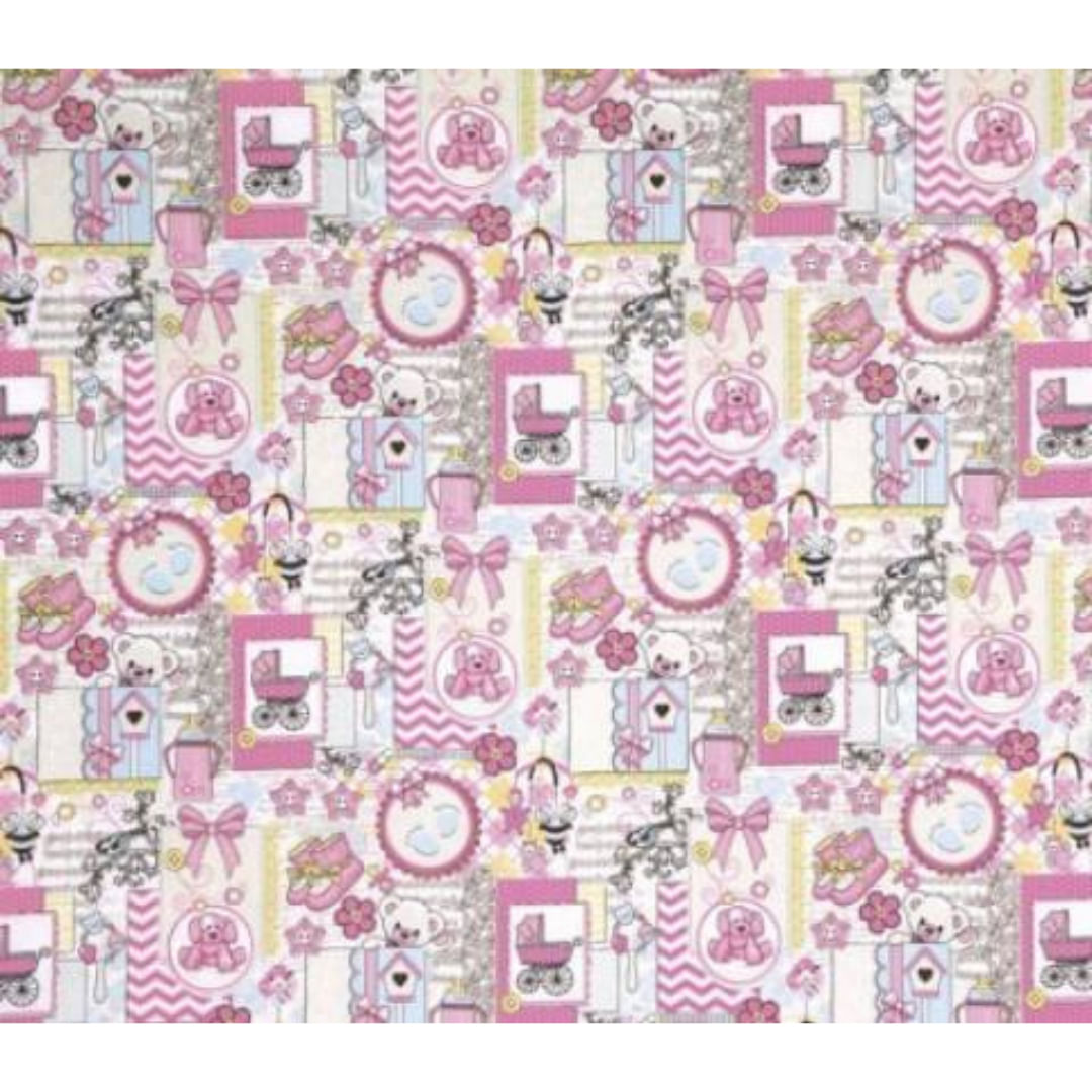 TECIDO PATCHWORK AM-2594 ESTAMPADO BEBÊ 5147 DOHLER 50X150CM